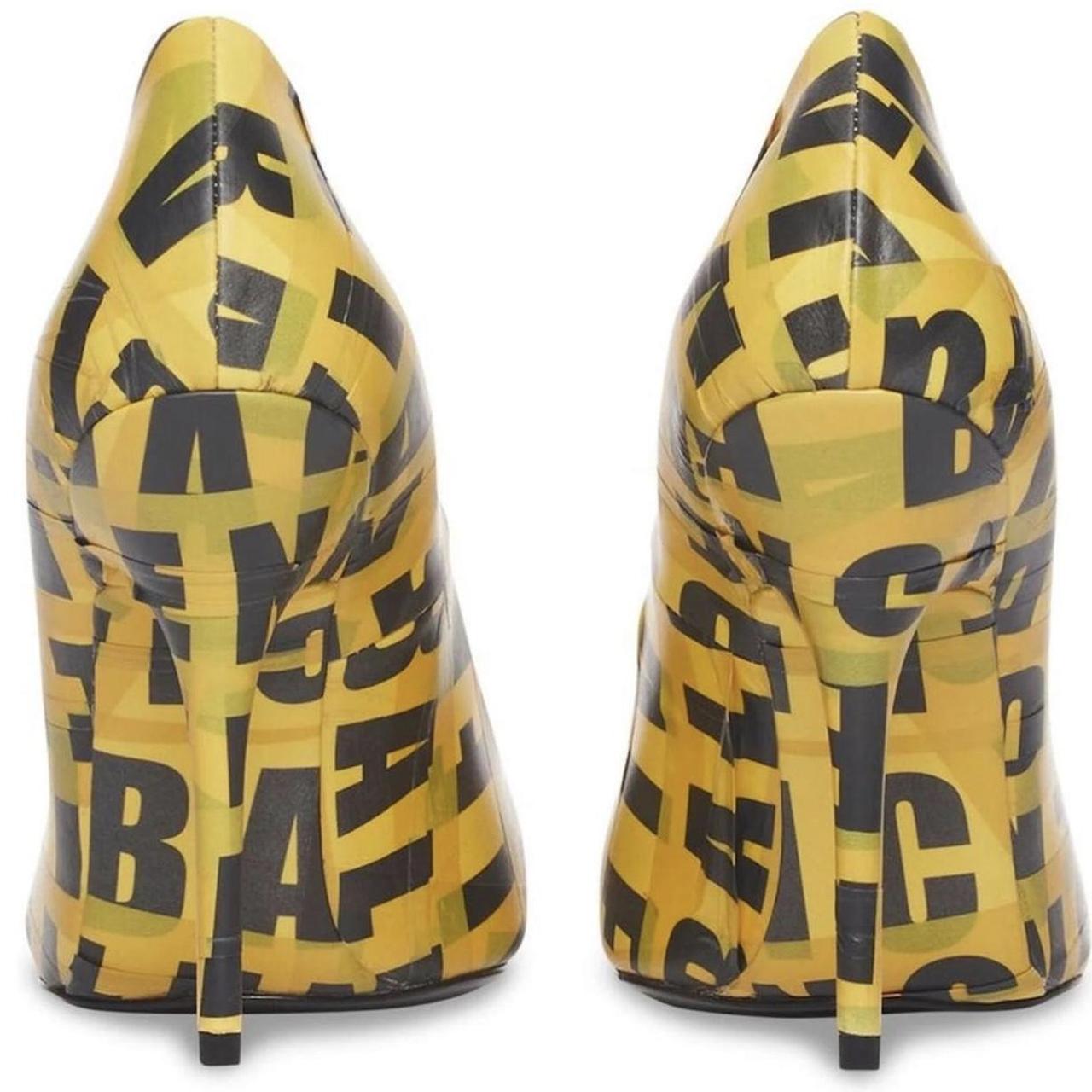 Balenciaga Knife 110mm Logo Print Pumps - | Depop