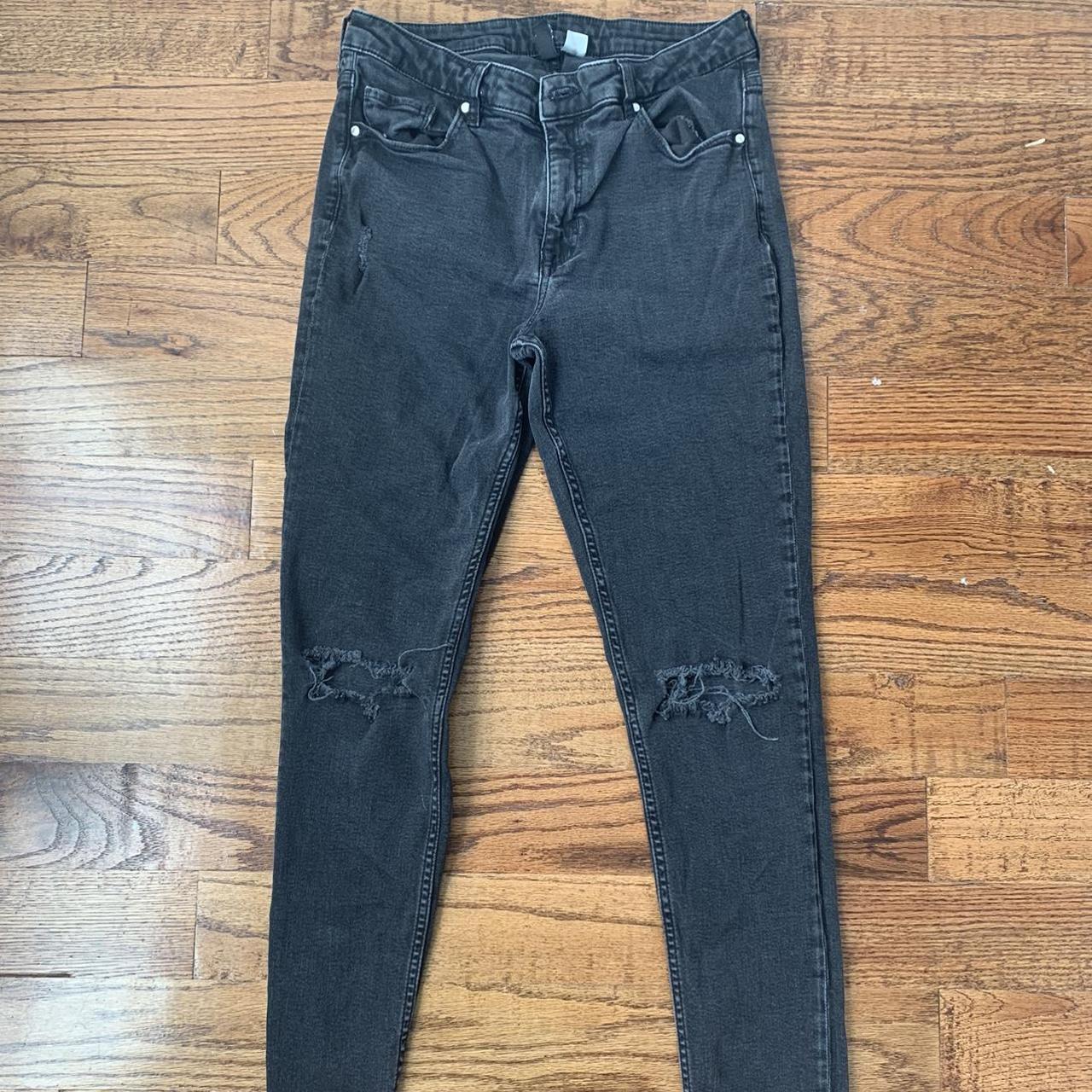 Black H&M Ripped Jeans Size: 10 #h&m #skinnyjeans... - Depop