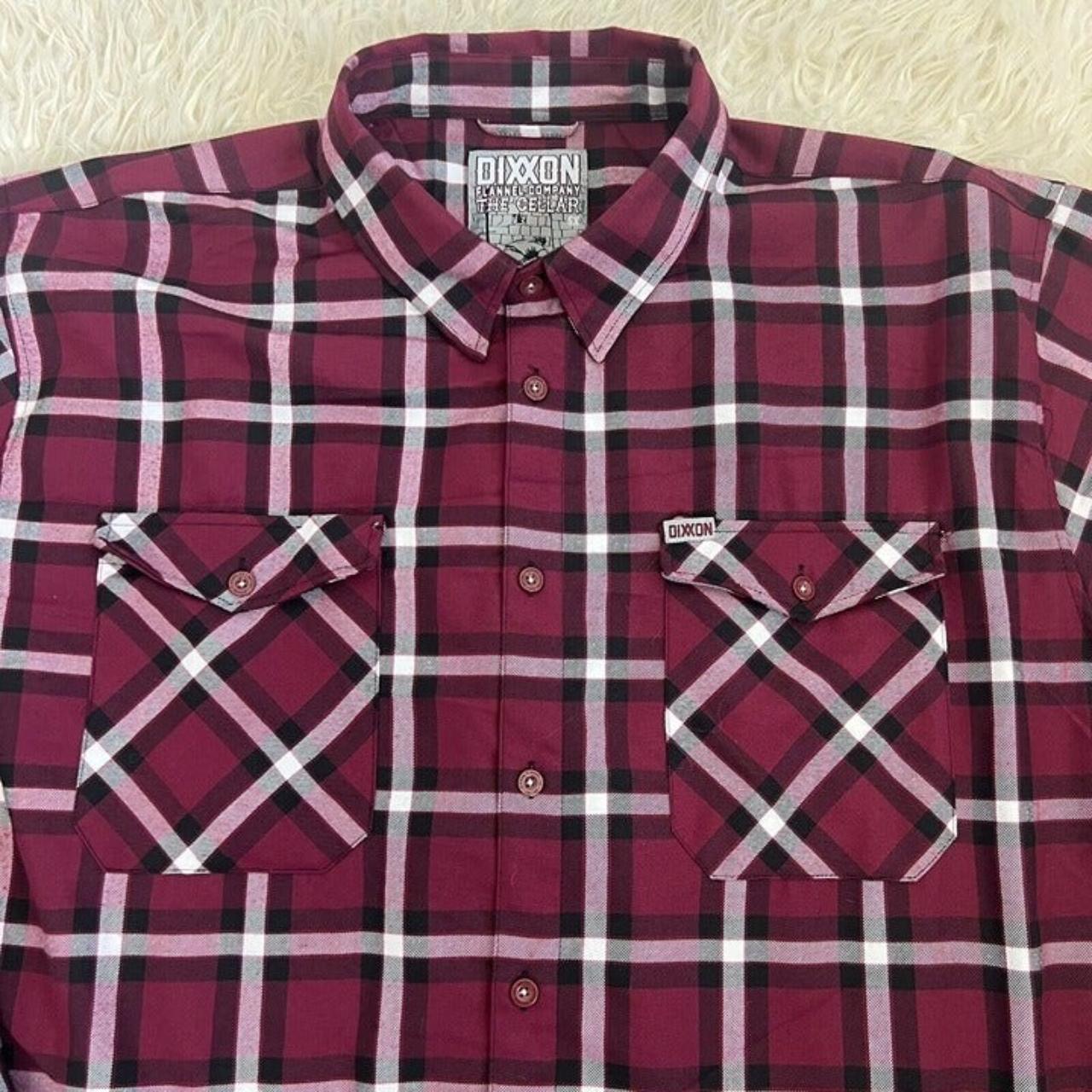 DIXXON Flannel Co The deals Cellar Mens Size 5X Long Sleeve Plaid Wine Plaid Shirt