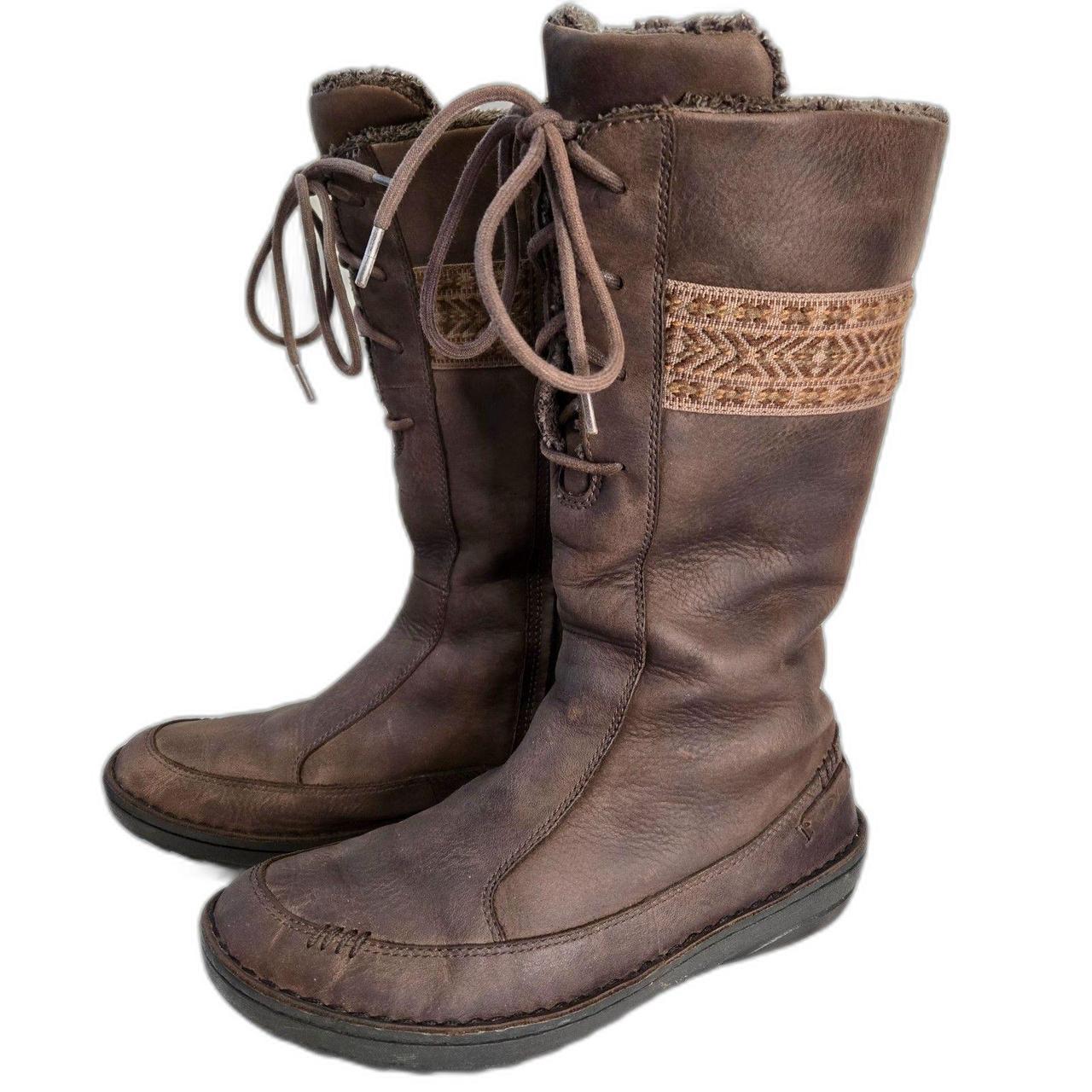 Teva Women's Mid calf Boots Brown US – Teva brown leather