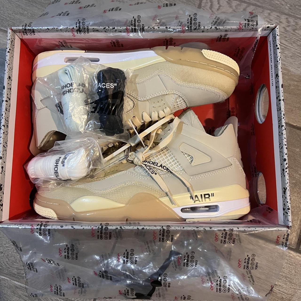 Offwhite jordan-4 - Depop