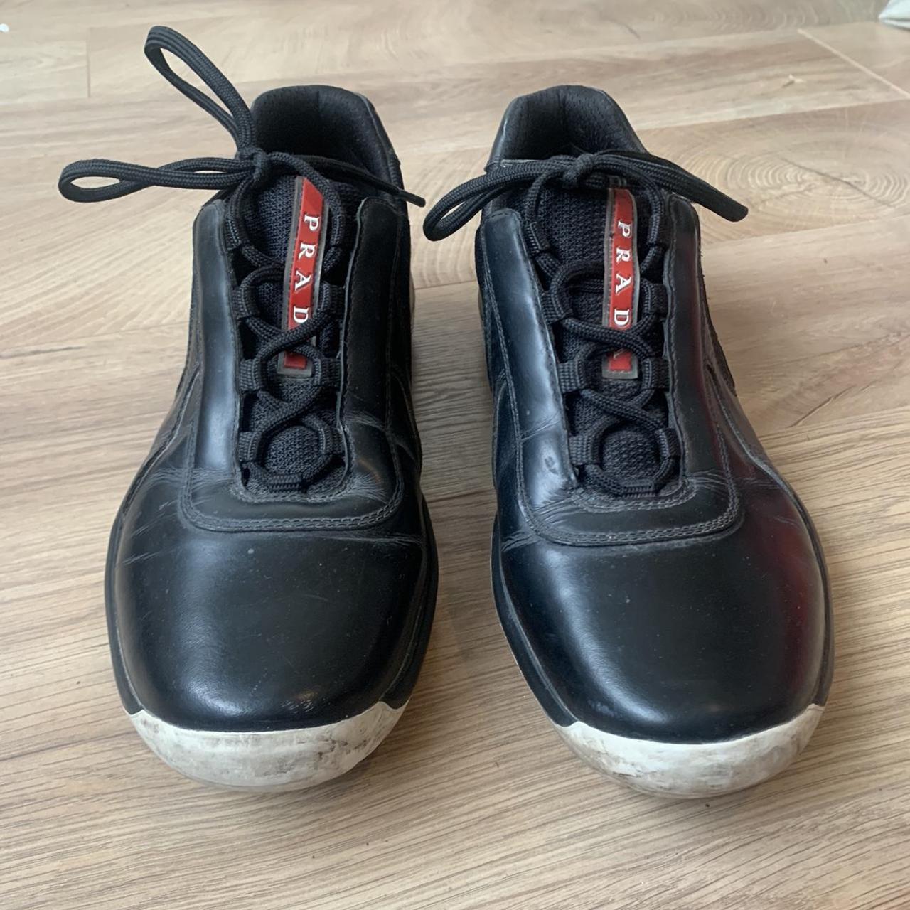 Prada Americas Cup trainers in full calf leather... - Depop