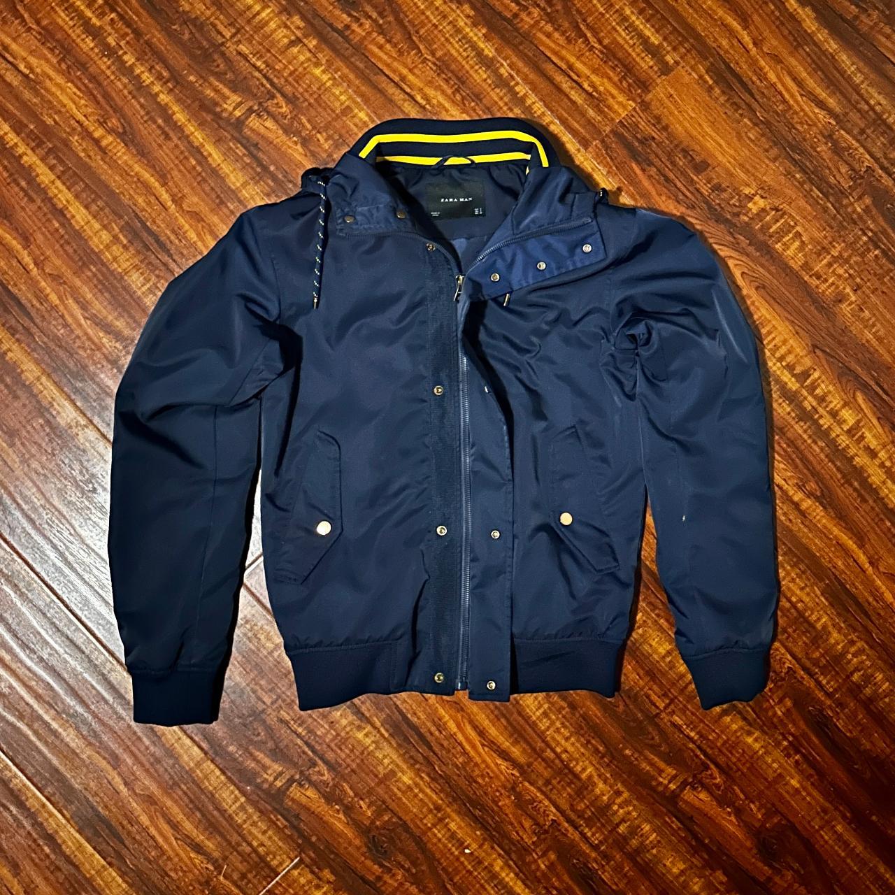 Navy Zara Rain Jacket Zara Navy Hooded Rain Coat Size Small