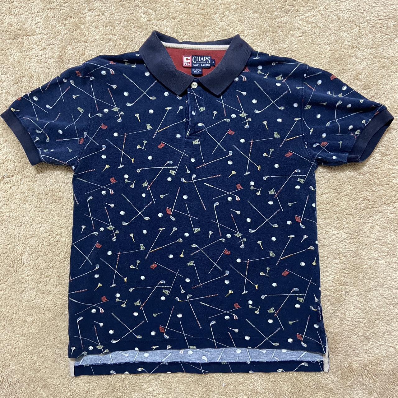 Chaps Ralph Lauren Golf Polo Fun Design Missing - Depop