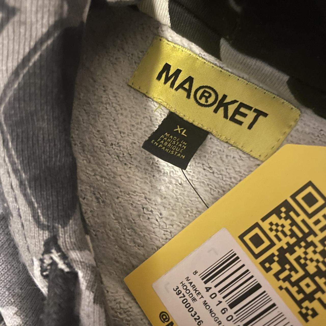 Market Monogram Grayscale Hoodie