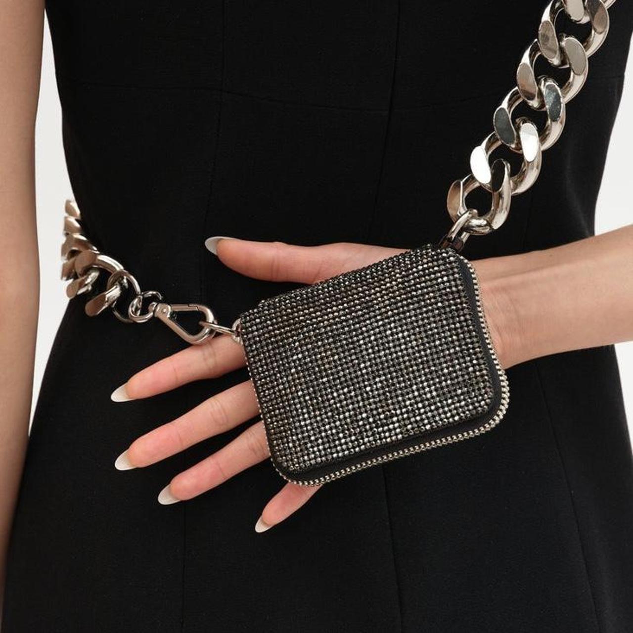 Kara’s sold-out Crystal Mesh Bike Wallet Bag