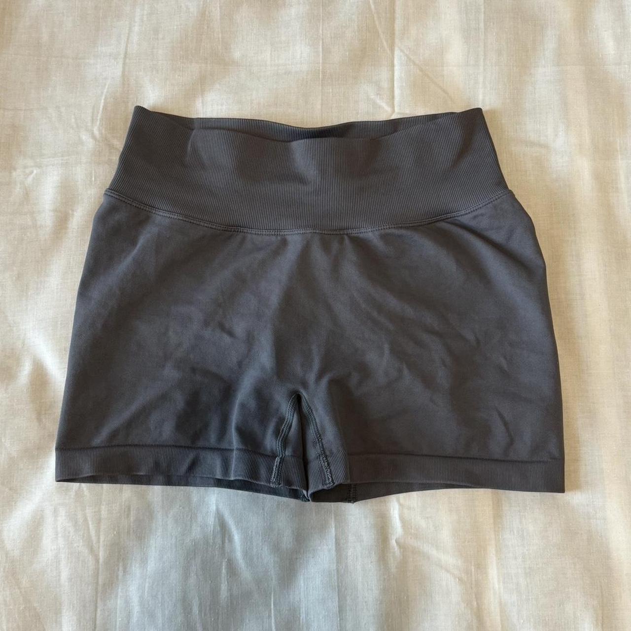 aurola workout shorts in navy in great condition! - Depop