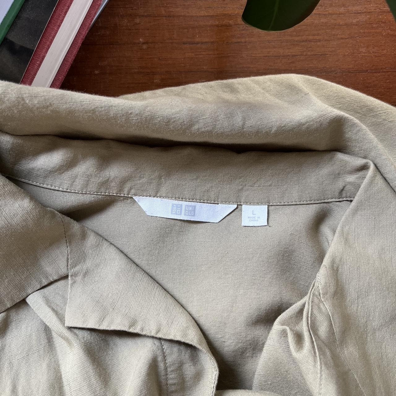 UNIQLO Women's Khaki and Green Shirt | Depop