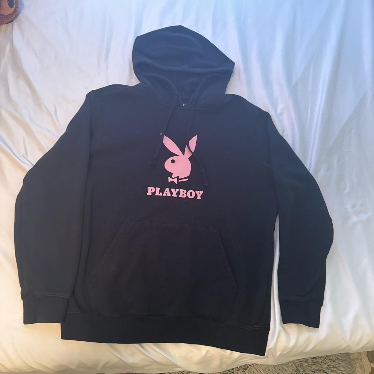 Pink and black playboy hoodie from pacsun playboy Depop