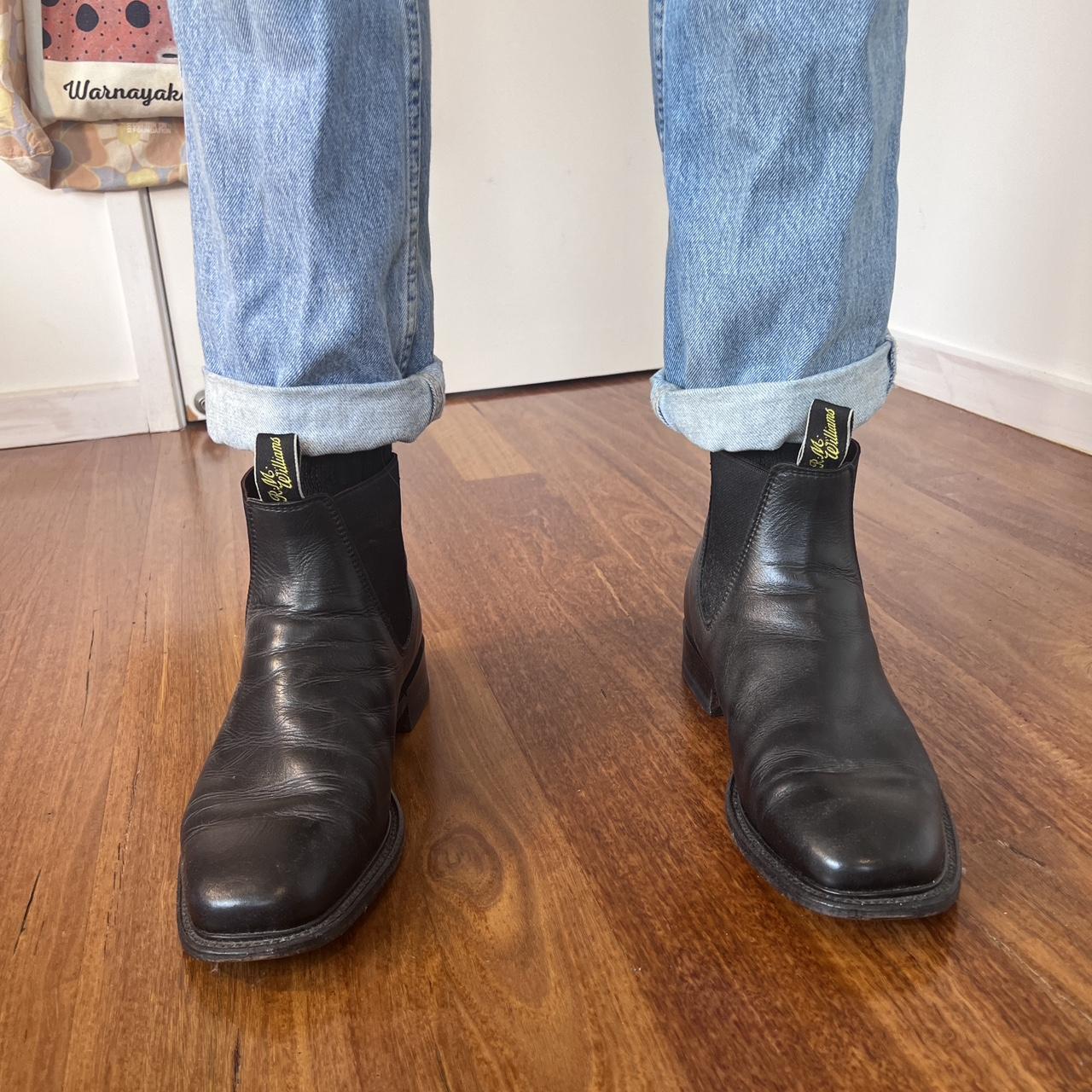 RM Williams genuine black leather boots Men’s size... Depop