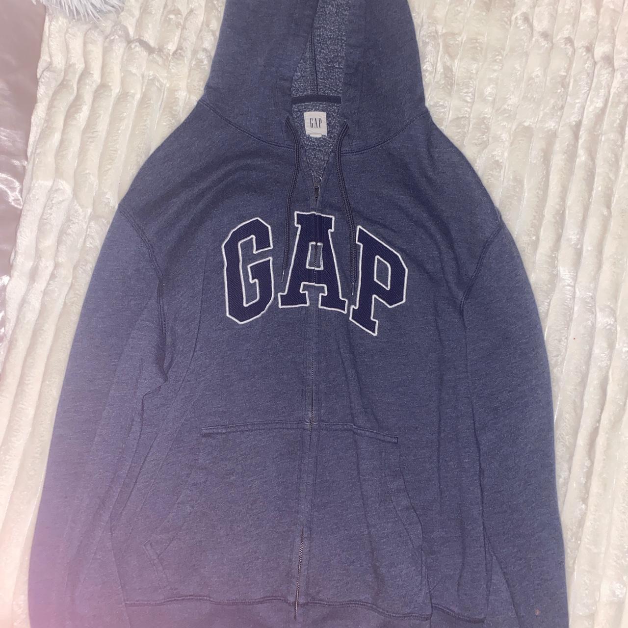 navy blue gap zip up jacket size xl #vintage #gap... - Depop