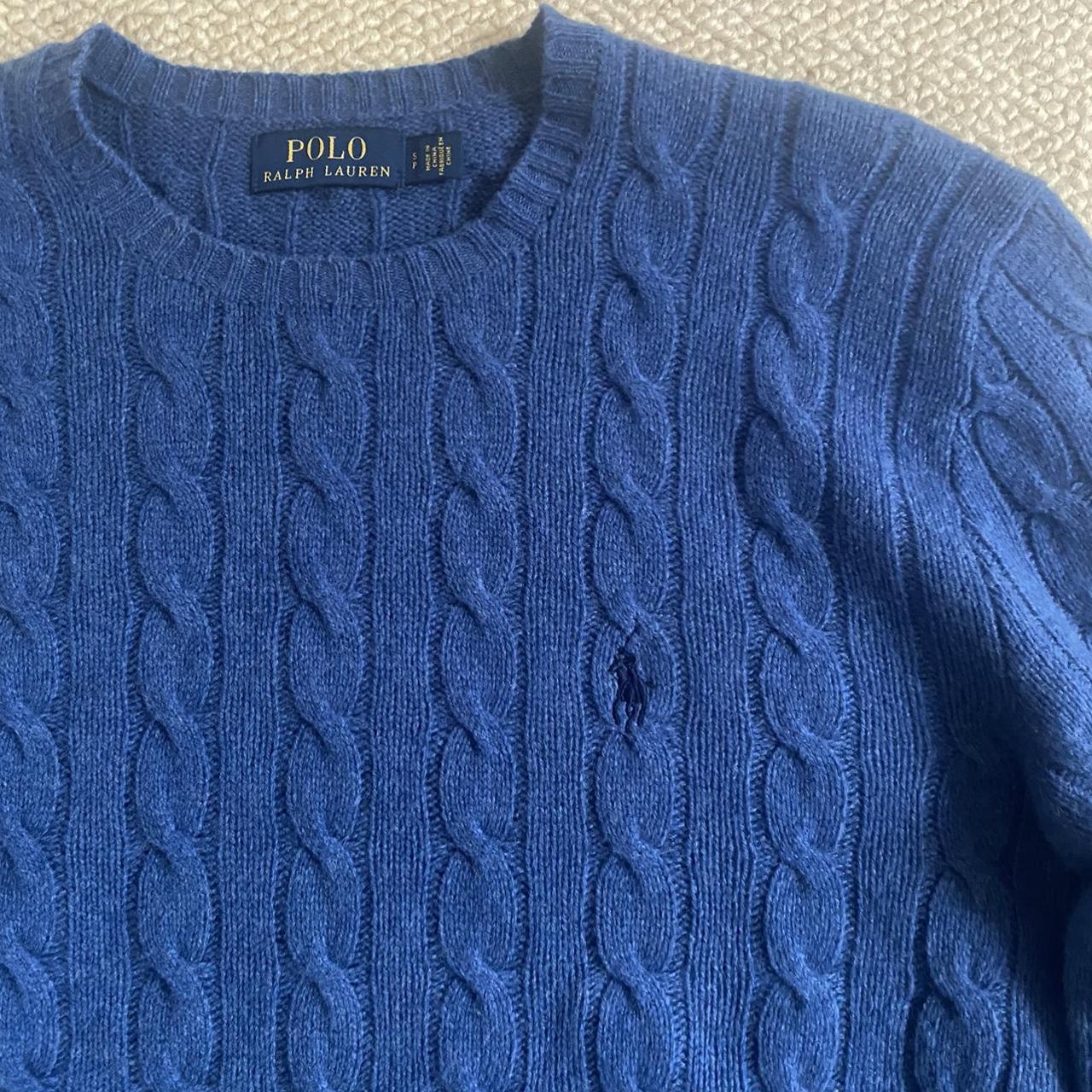 polo ralph lauren cable knit jumper 🦋 100% cashmere... - Depop