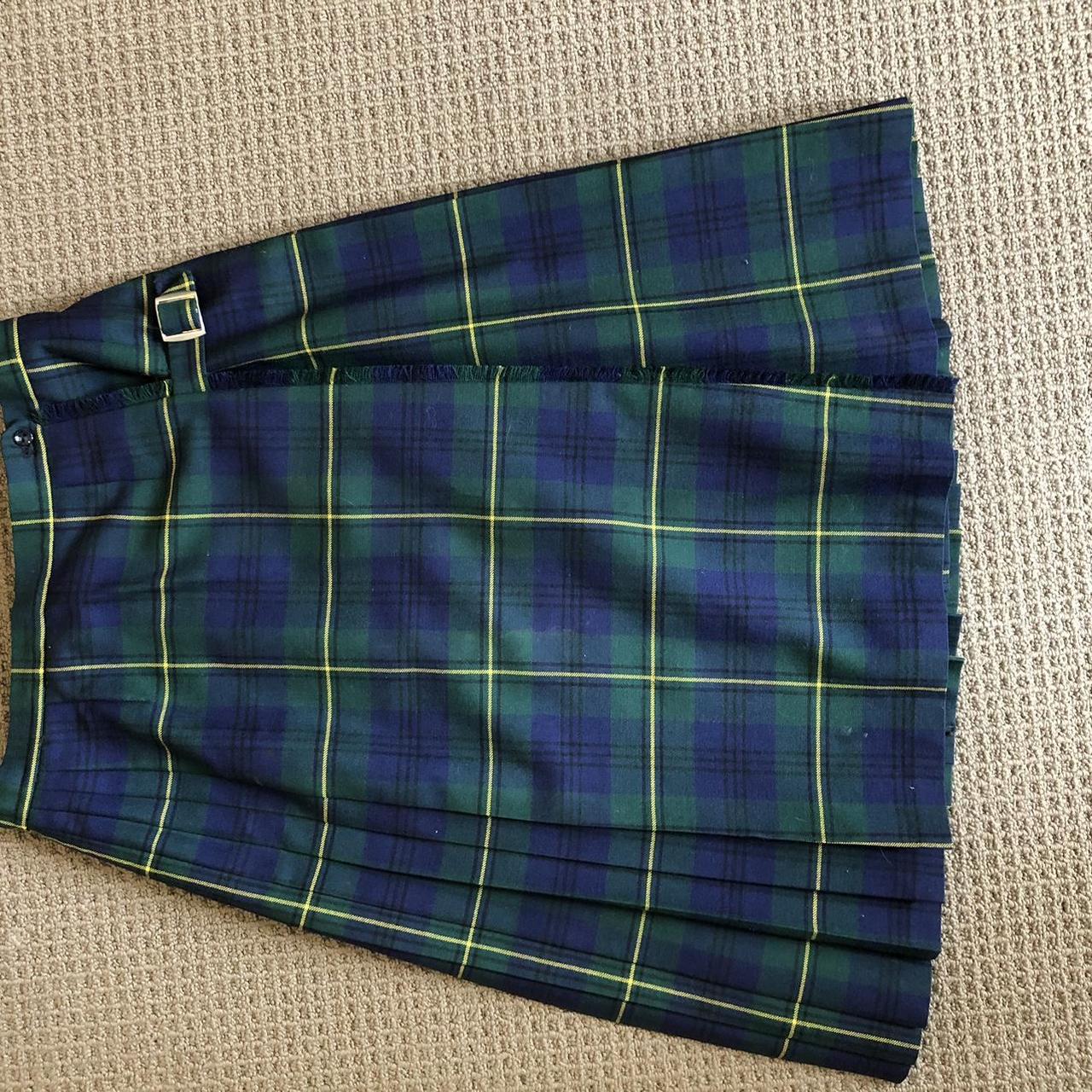 Vintage Fletcher Jones Tartan Skirt Purewool Size... Depop