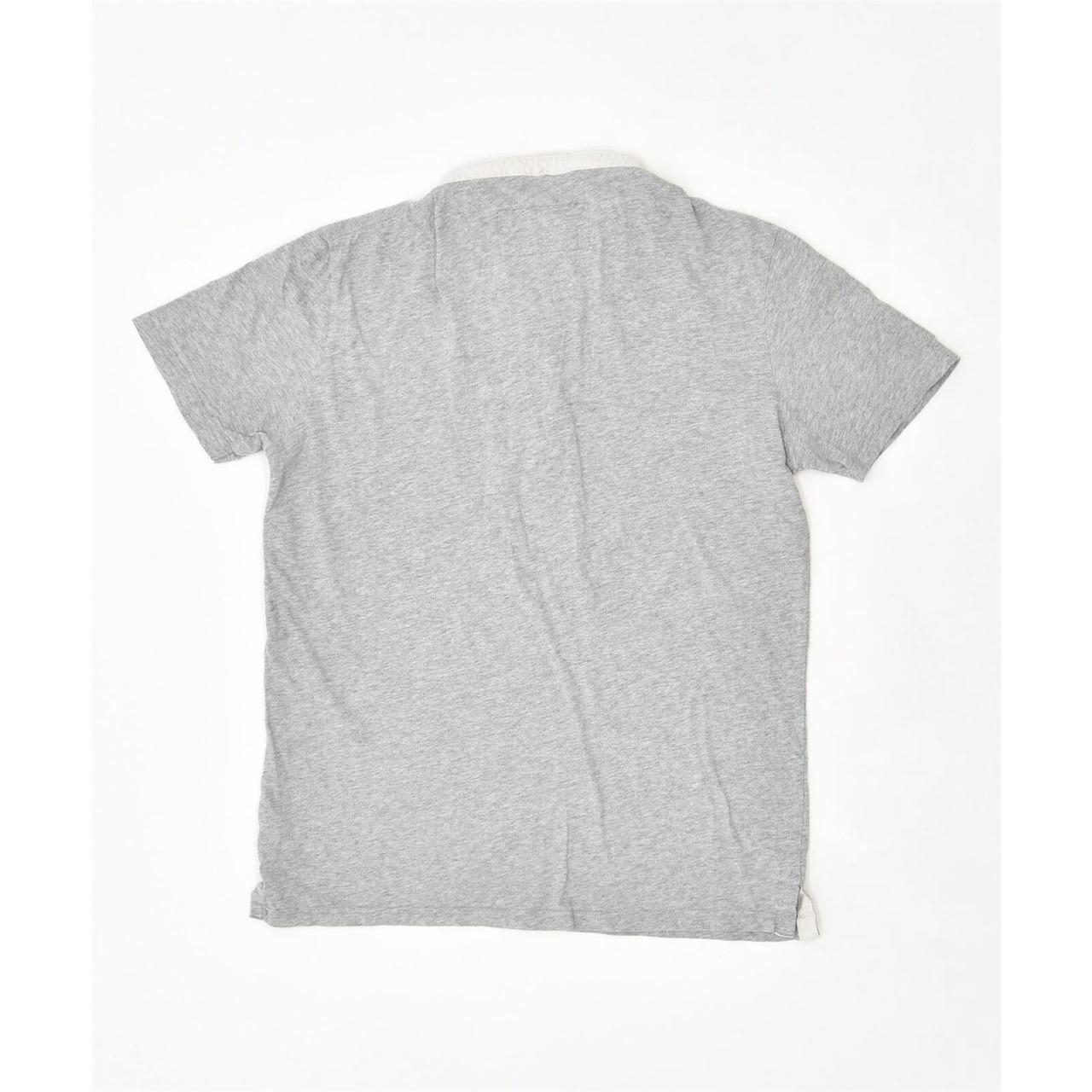 ALL SAINTS Mens Polo Shirt Medium Grey... Depop