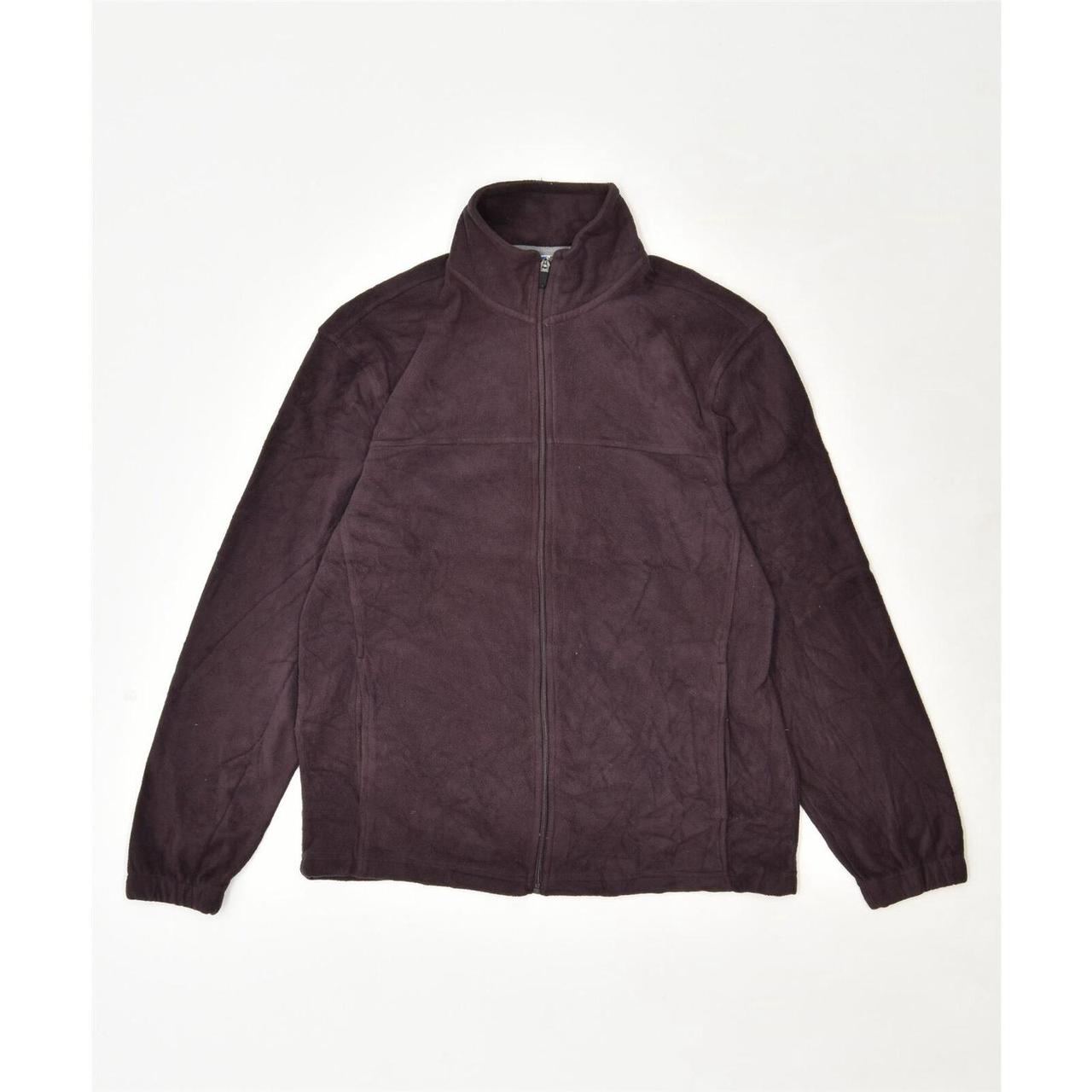 STARTER Mens Fleece Jacket UK 38/40 Medium Burgundy... Depop