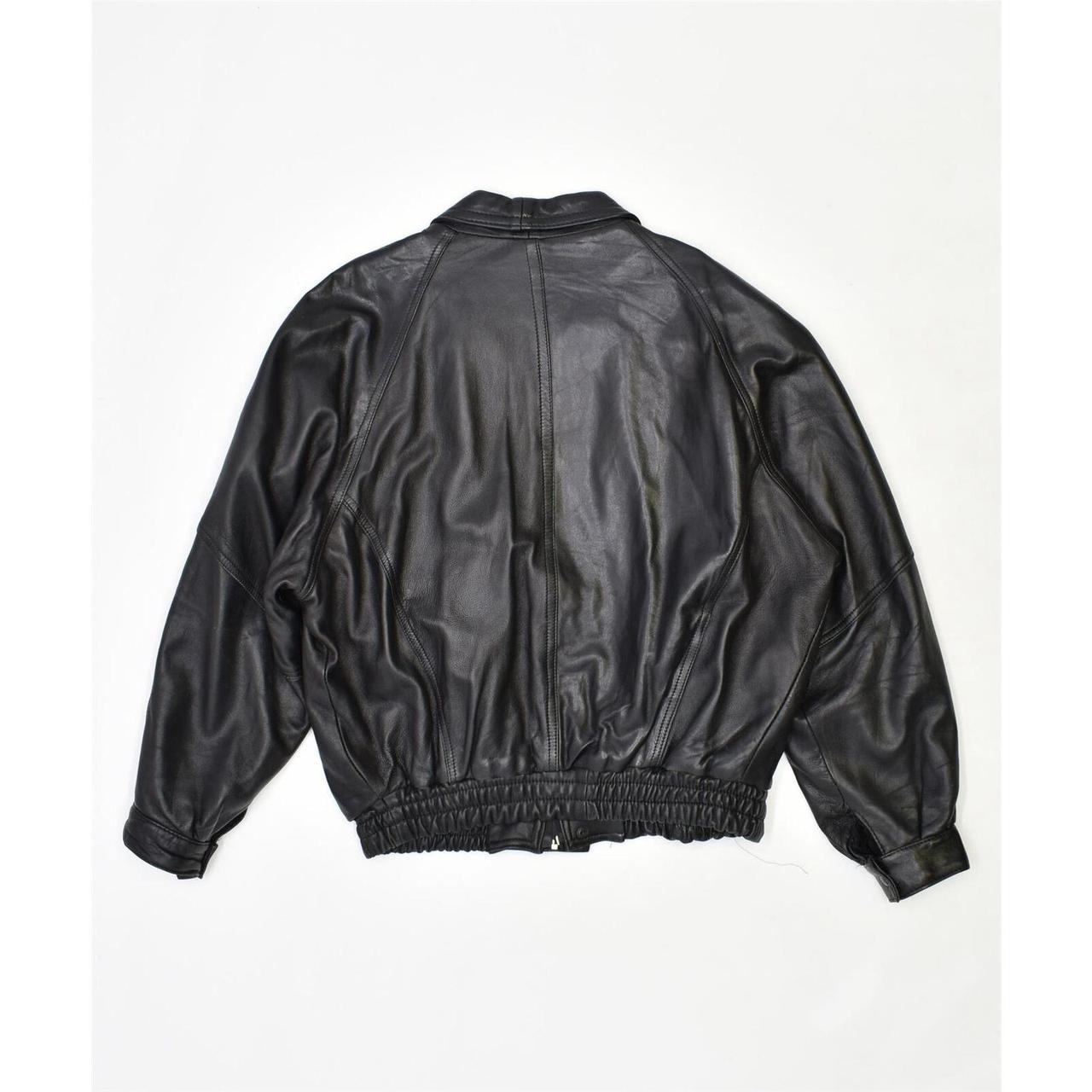 VINTAGE Mens Leather Jacket UK 42 XL Black Size... Depop