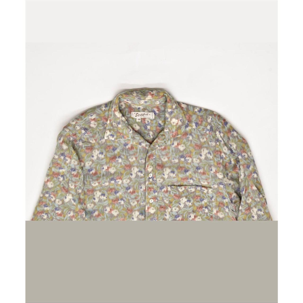 SCAPA Mens Shirt Size 39 Medium Multicoloured Floral... - Depop