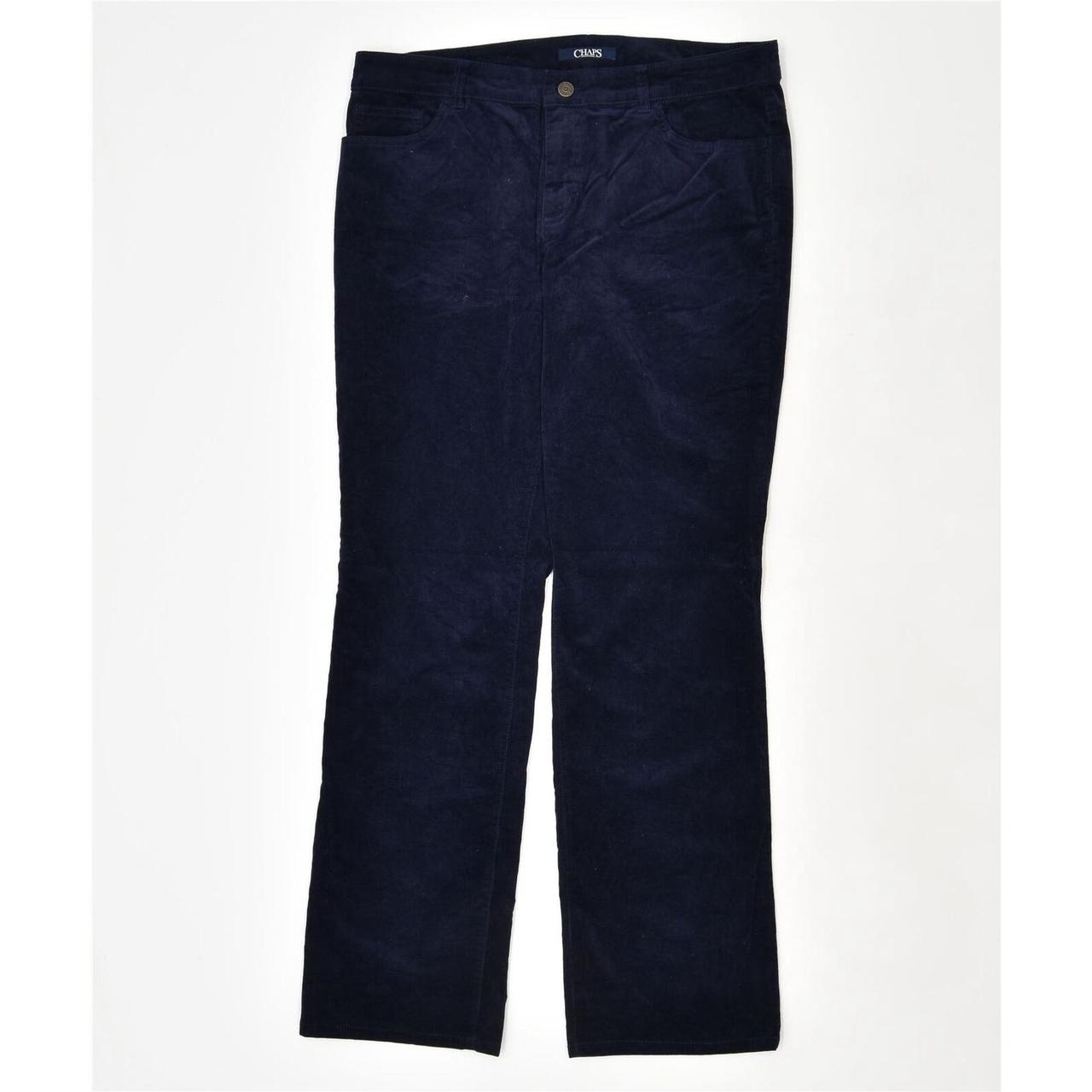 Chaps Women's Blue and Navy Trousers Depop