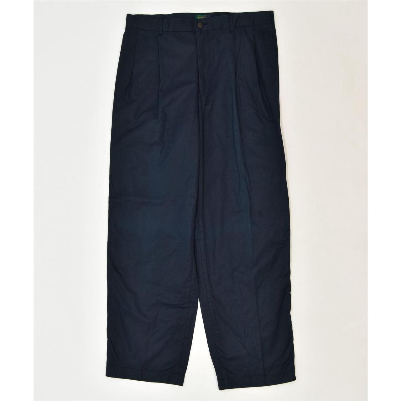 Chinon Men's Navy and Blue Trousers
