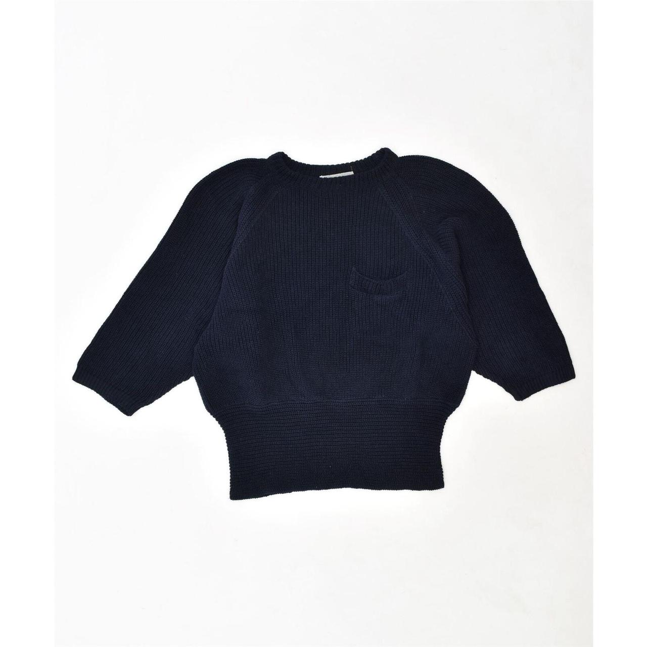 Claire's Women's Blue and Navy Jumper | Depop