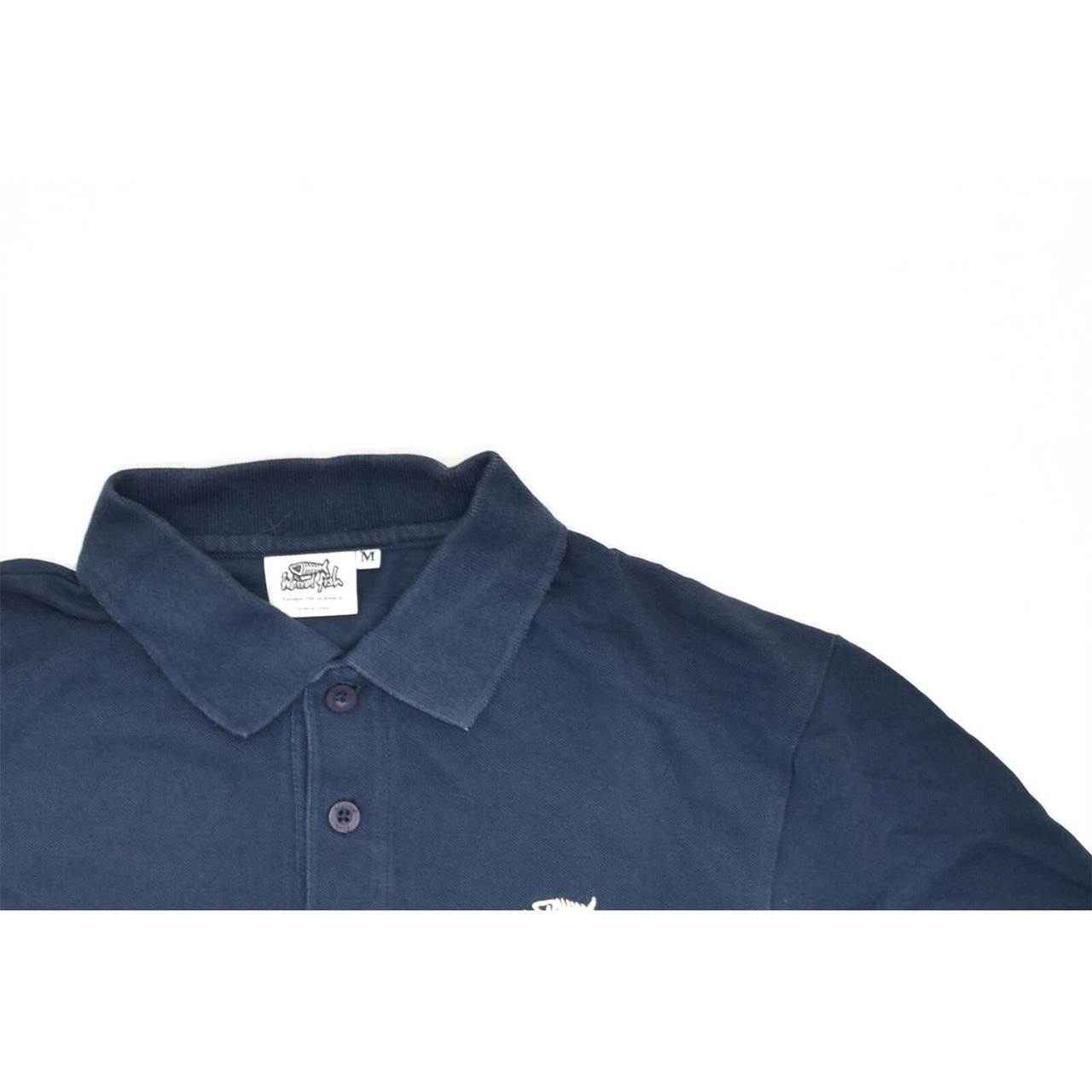 WEIRD FISH Mens Polo Shirt Medium Navy Blue... Depop