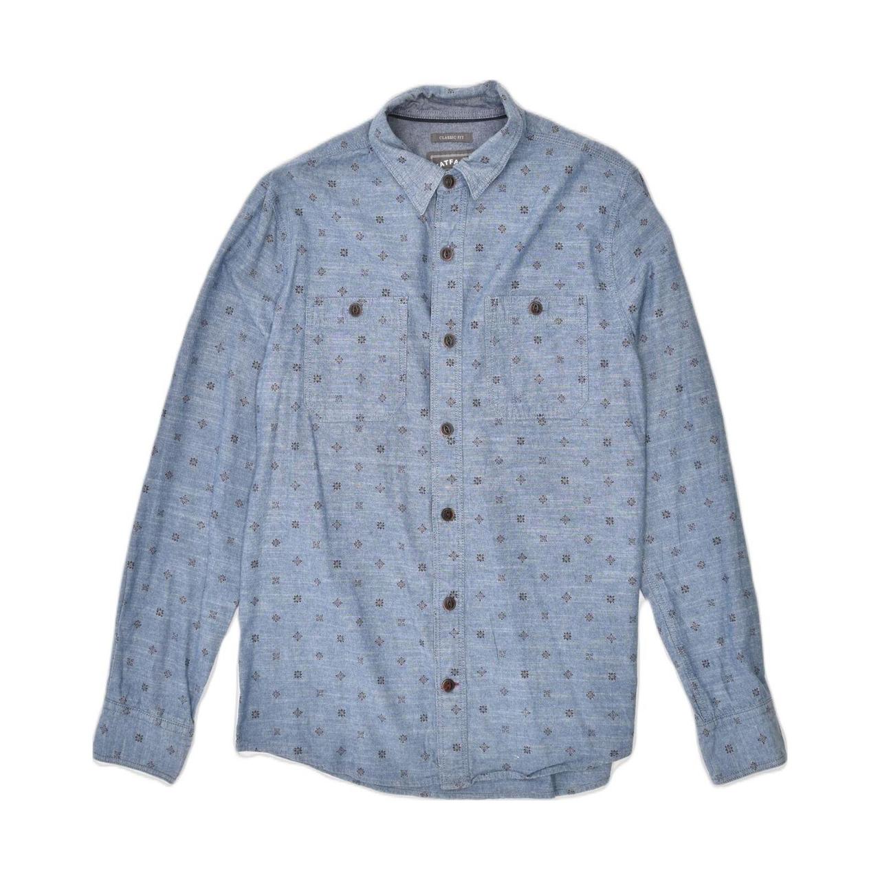 FAT FACE Mens Classic Fit Shirt Medium Blue Floral... Depop