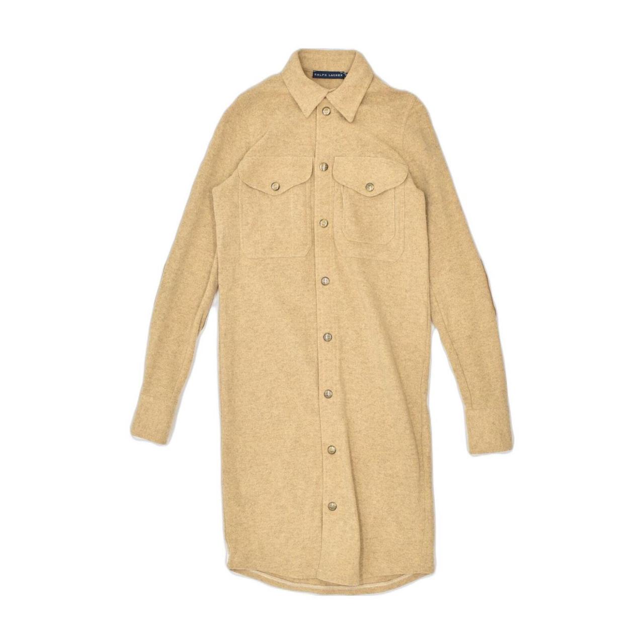 RALPH LAUREN Womens Shirt Dress UK 6 XS Brown... Depop