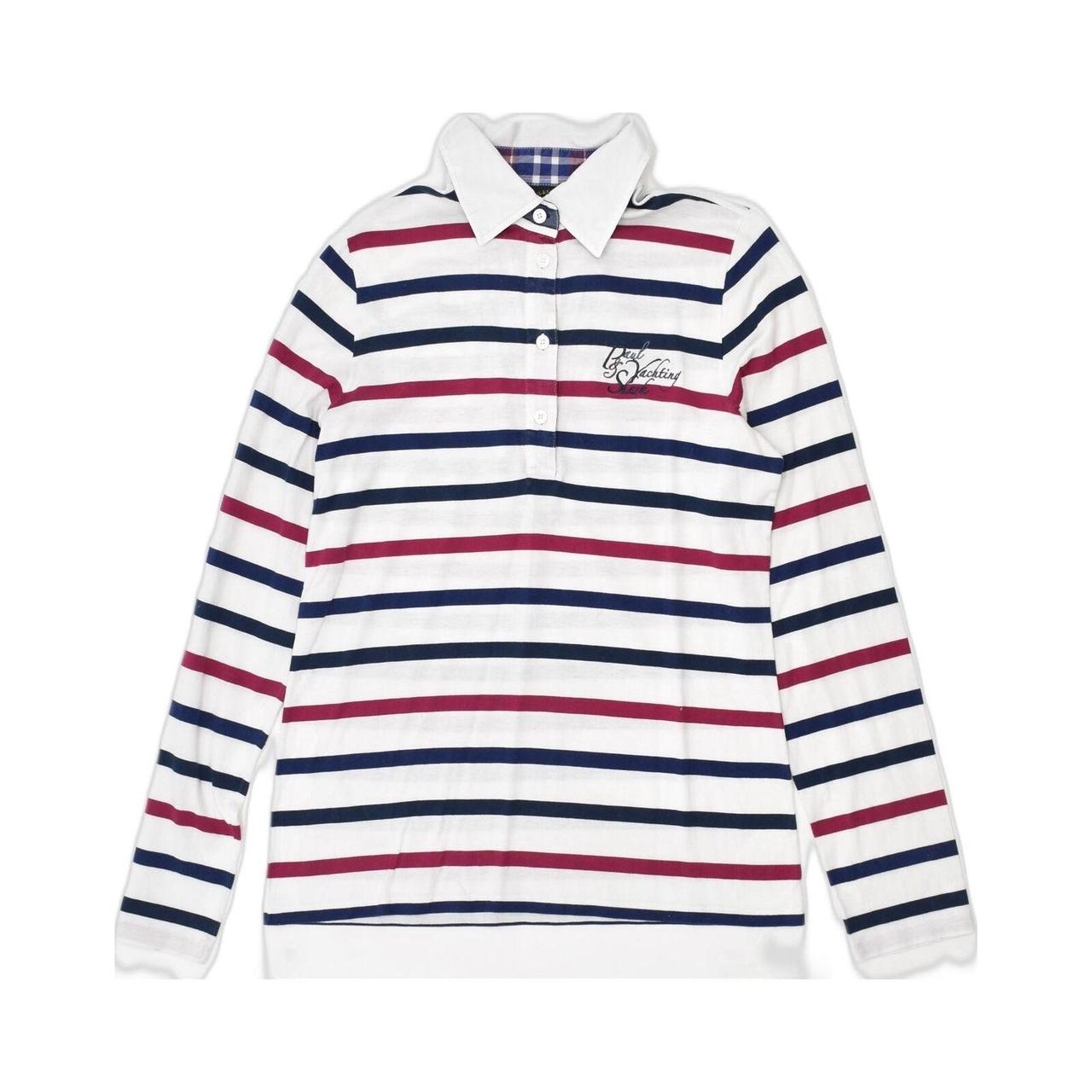 PAUL & SHARK Womens Long Sleeve Polo Shirt UK 12... - Depop