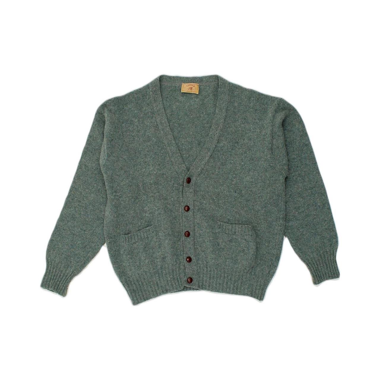 VINTAGE Mens Cardigan Sweater XL Green Size:... - Depop