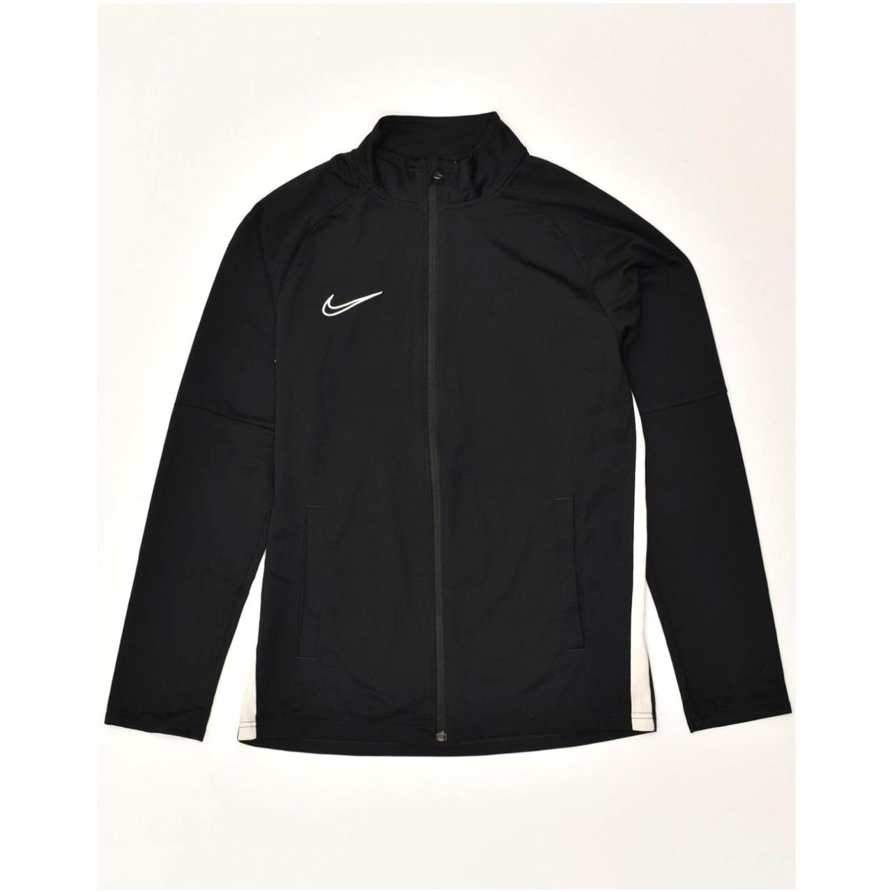 NIKE Mens Dri Fit Tracksuit Top Jacket Medium Black... - Depop