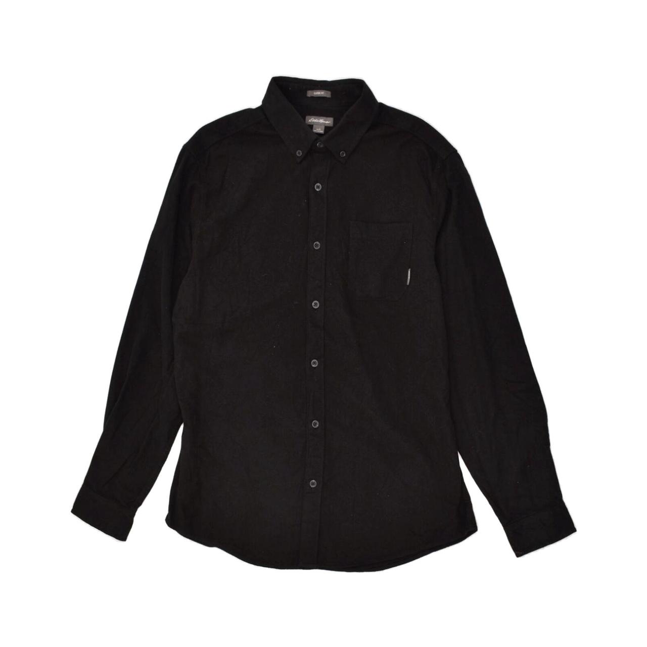 EDDIE BAUER Mens Classic Fit Shirt Large Black... - Depop