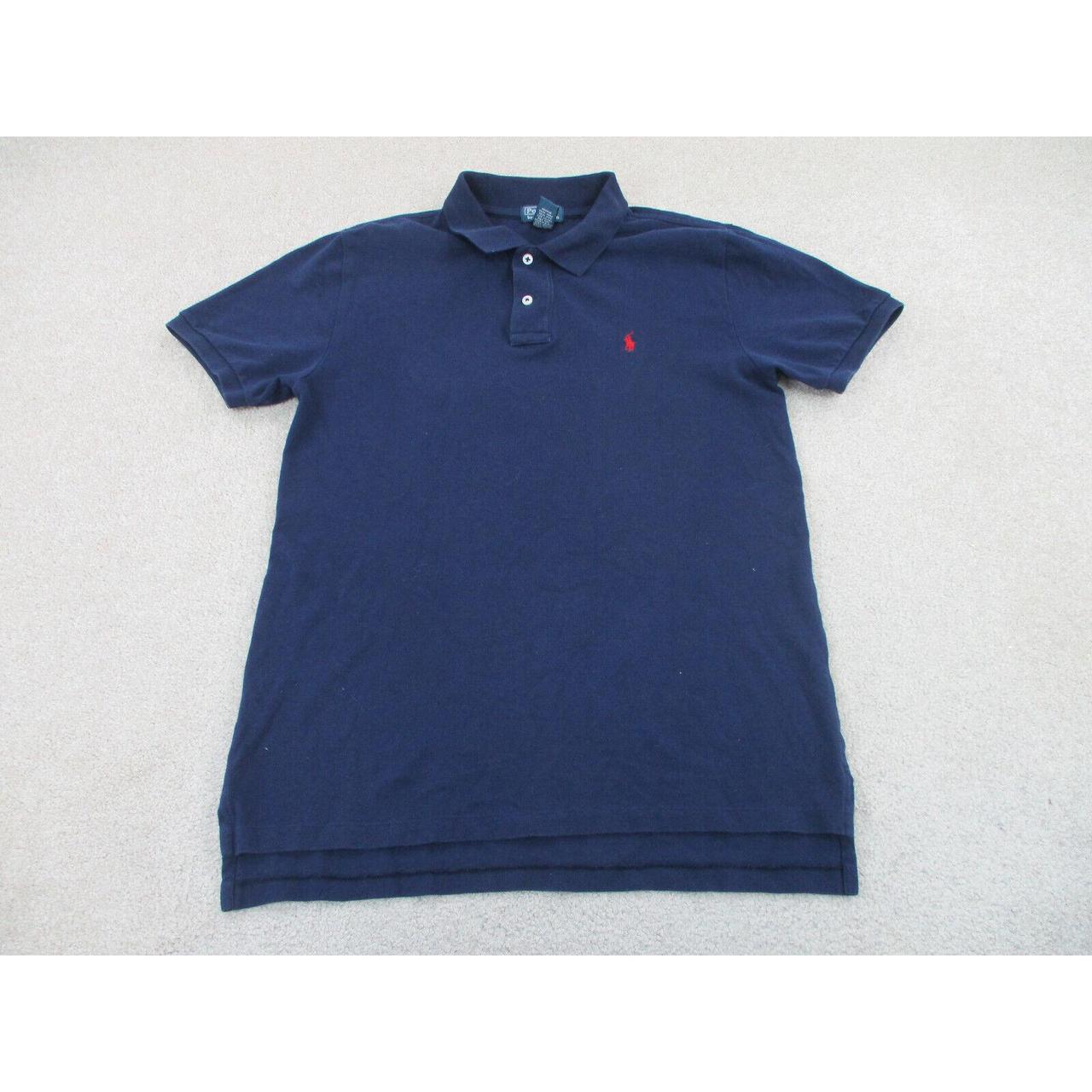 Ralph Lauren Polo Shirt Boys Extra Large Blue Red... - Depop