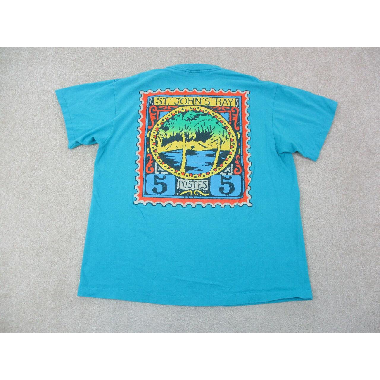 Vintage St Johns Bay Shirt Adult Large Blue Surfing Depop