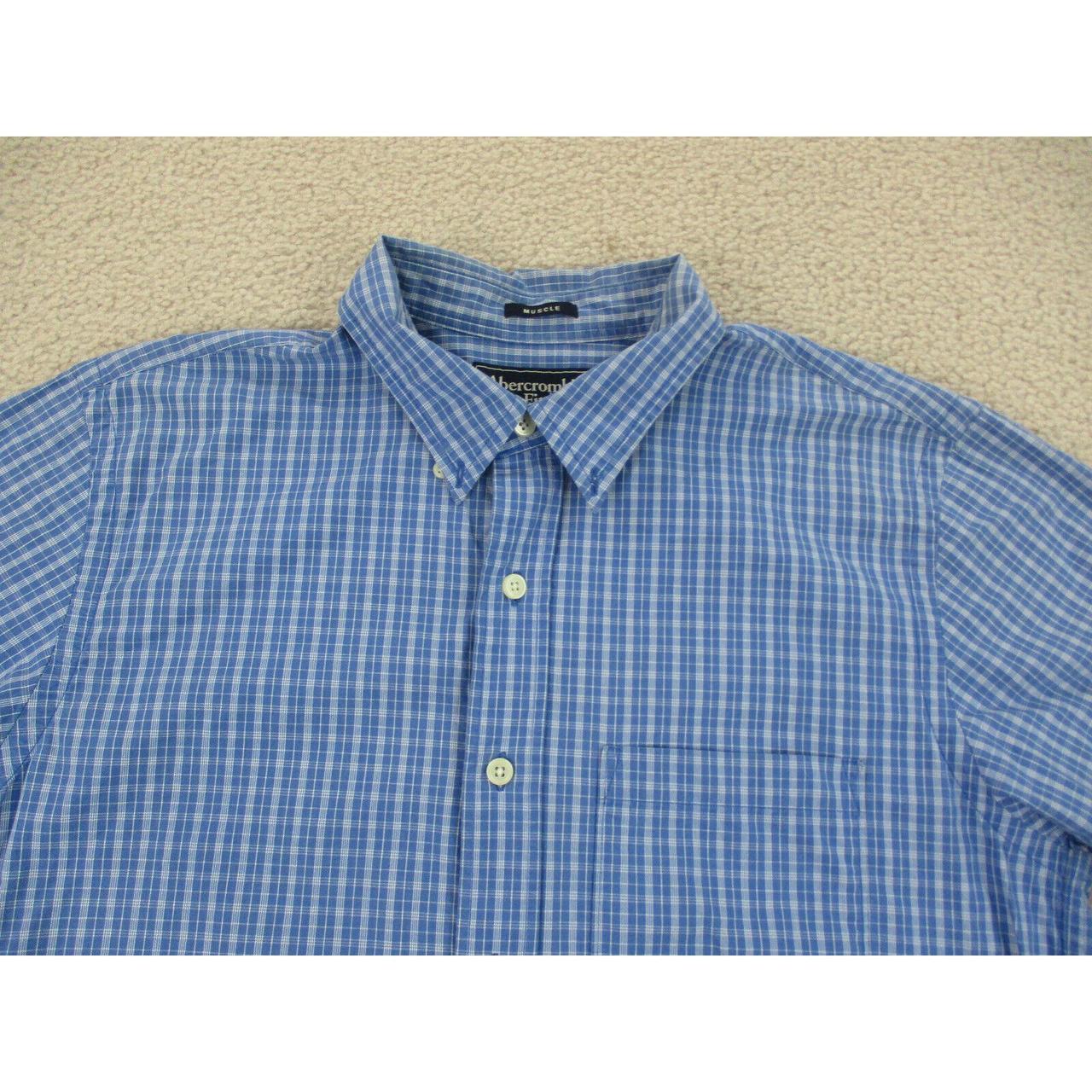 Abercrombie & Fitch Shirt Adult Medium Blue Button... - Depop