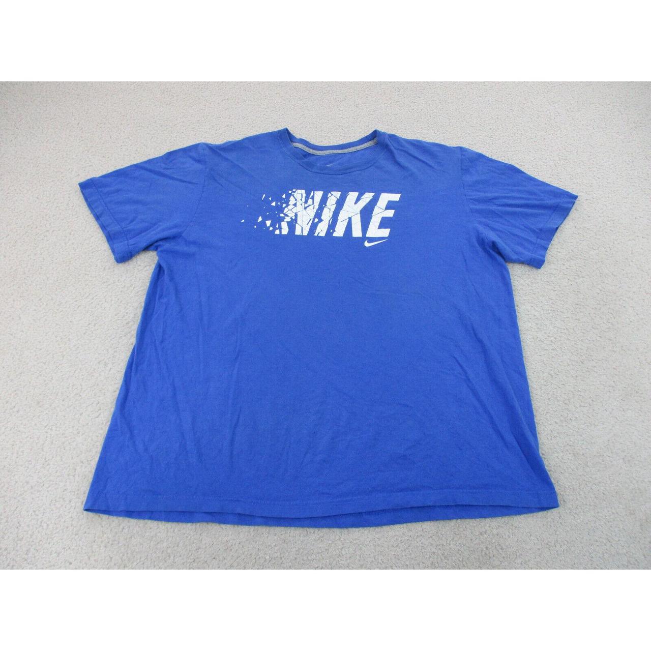 Nike Men's T-Shirt - Blue - XXL