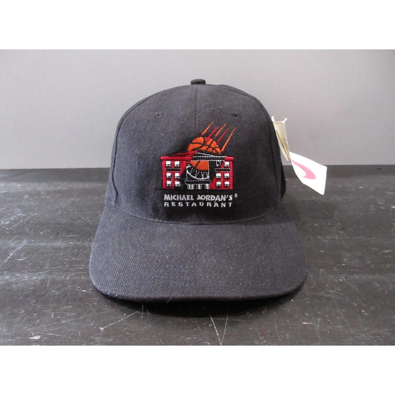 VINTAGE Jordan Hat Cap Snap Back Black Restaurant... - Depop