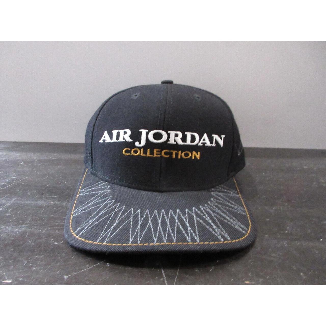 VINTAGE Jordan Hat Cap Strap Back Black Collection... - Depop