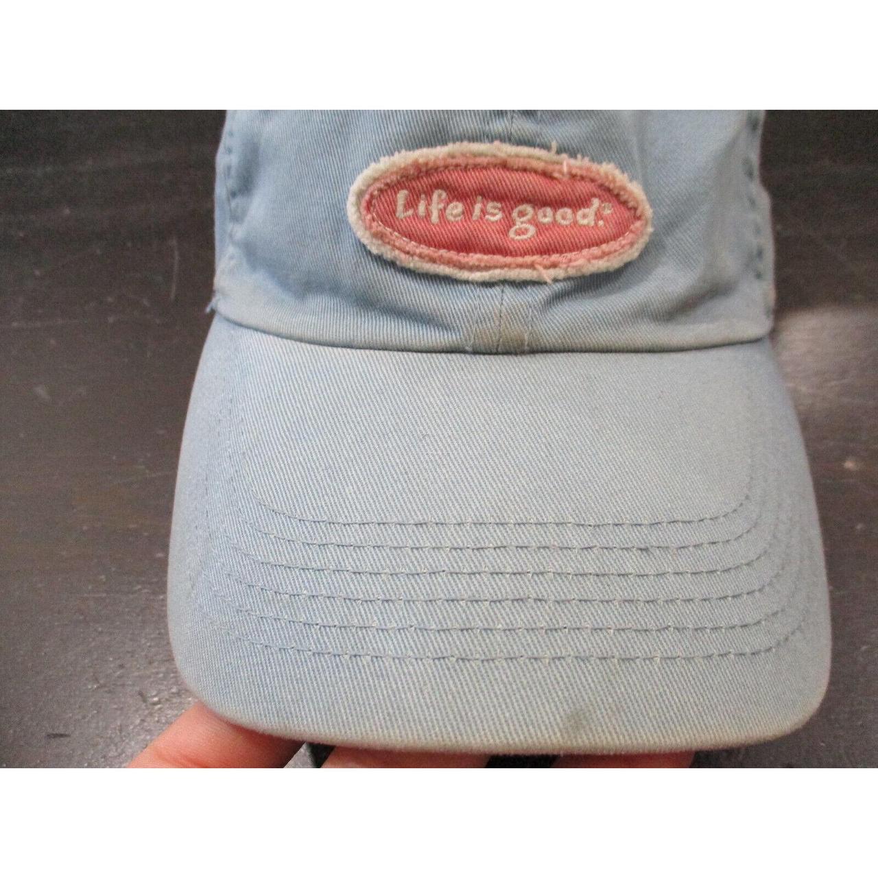 Life is Good Men's Red and Blue Hat | Depop