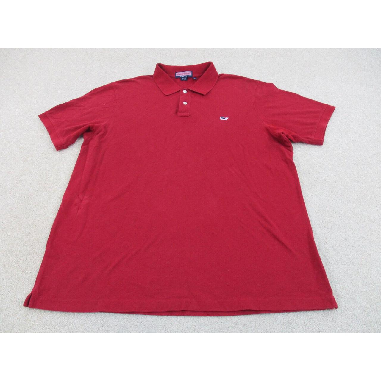 Men's VINEYARD VINES Red Boston Red Sox Polo Shirt - Depop