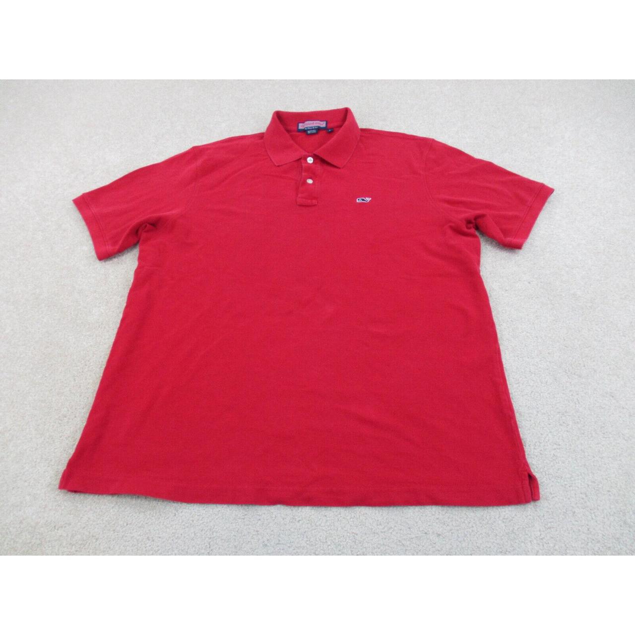 Men's VINEYARD VINES Red Boston Red Sox Polo Shirt - Depop