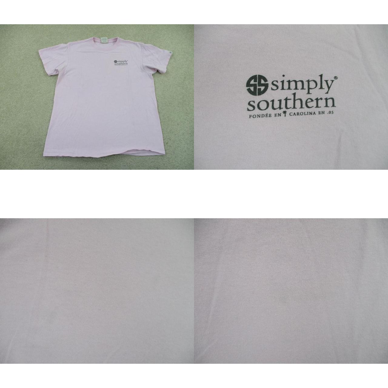 Simply Southern Shirt Women Medium Pink Classy Boujee Peachy