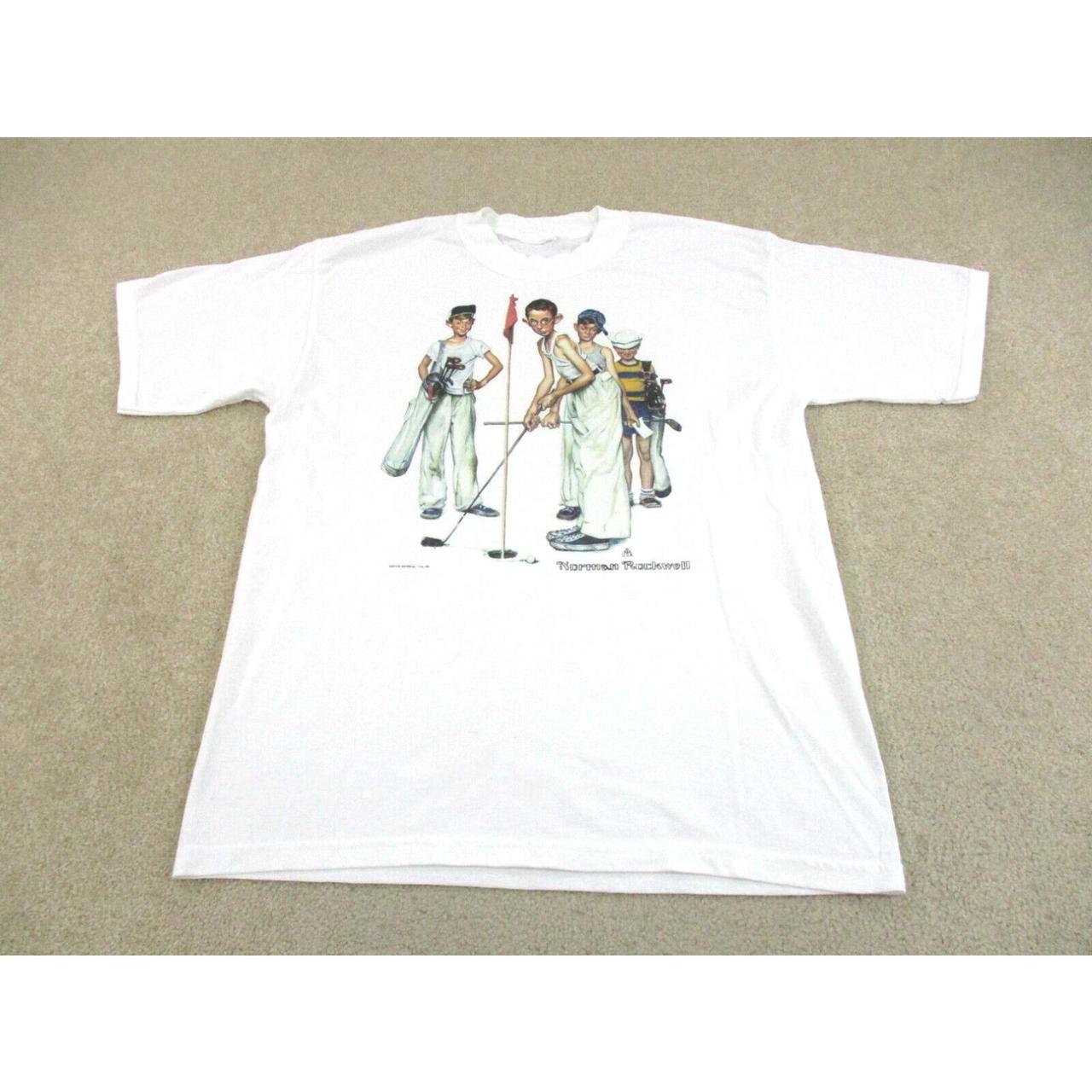 VINTAGE Norman Rockwell Shirt Adult Medium White... - Depop