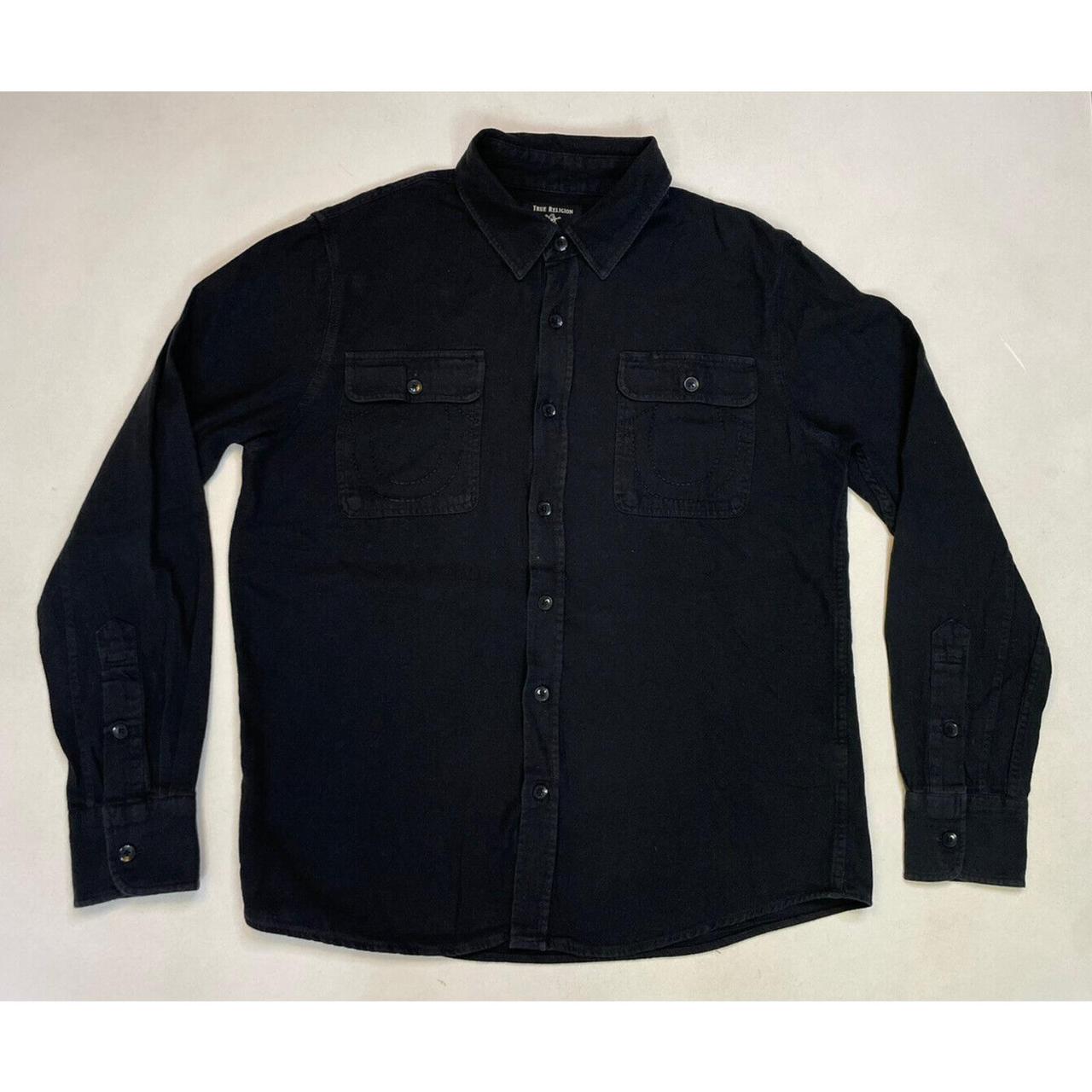 True Religion Utility Button Up Shirt Men Adult... - Depop