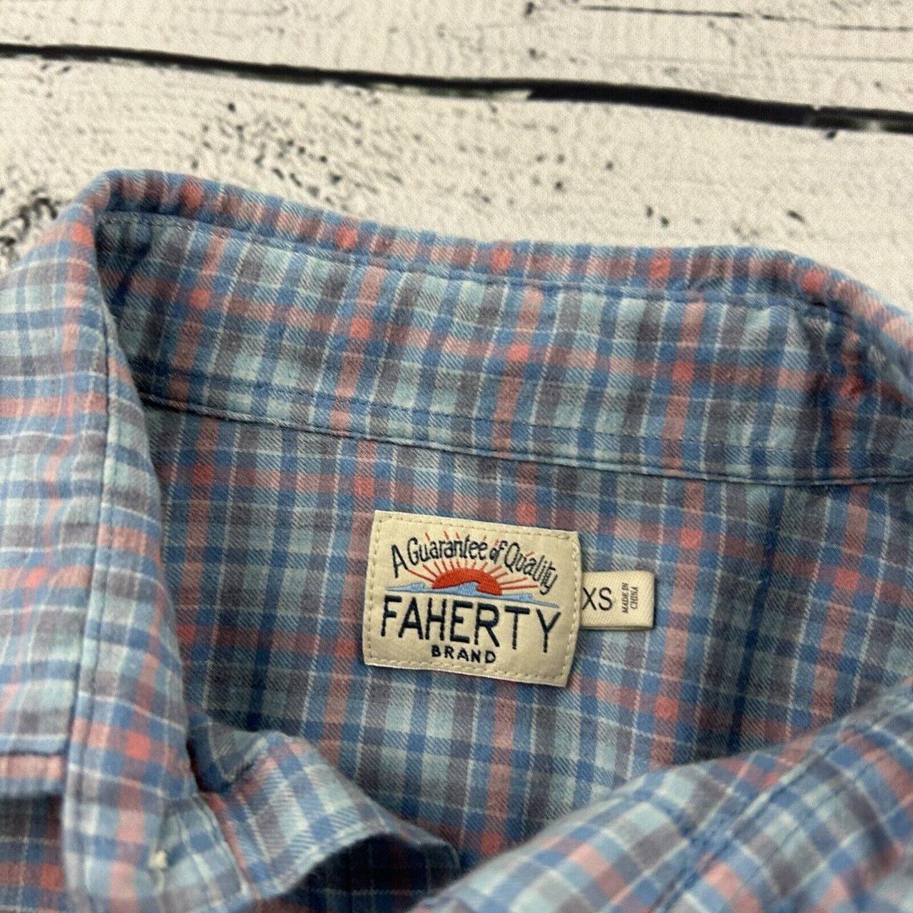 Faherty Plaid Long Sleeve Button Front Flannel Shirt... - Depop