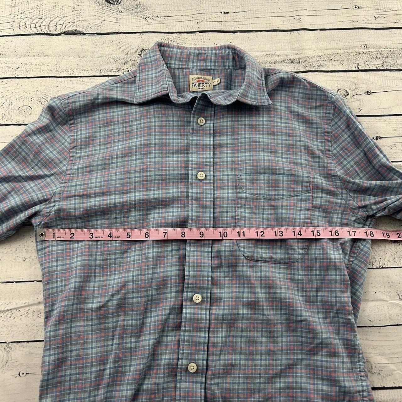 Faherty Plaid Long Sleeve Button Front Flannel Shirt... - Depop