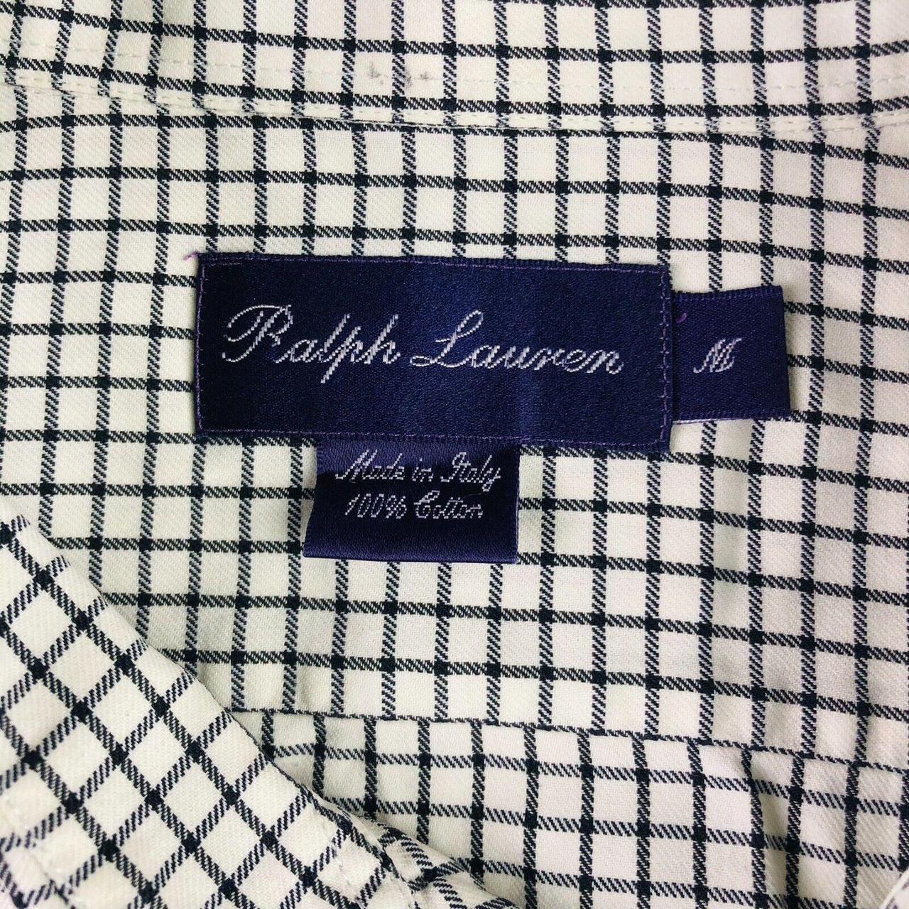 Ralph Lauren Men's White and Purple Shirt | Depop