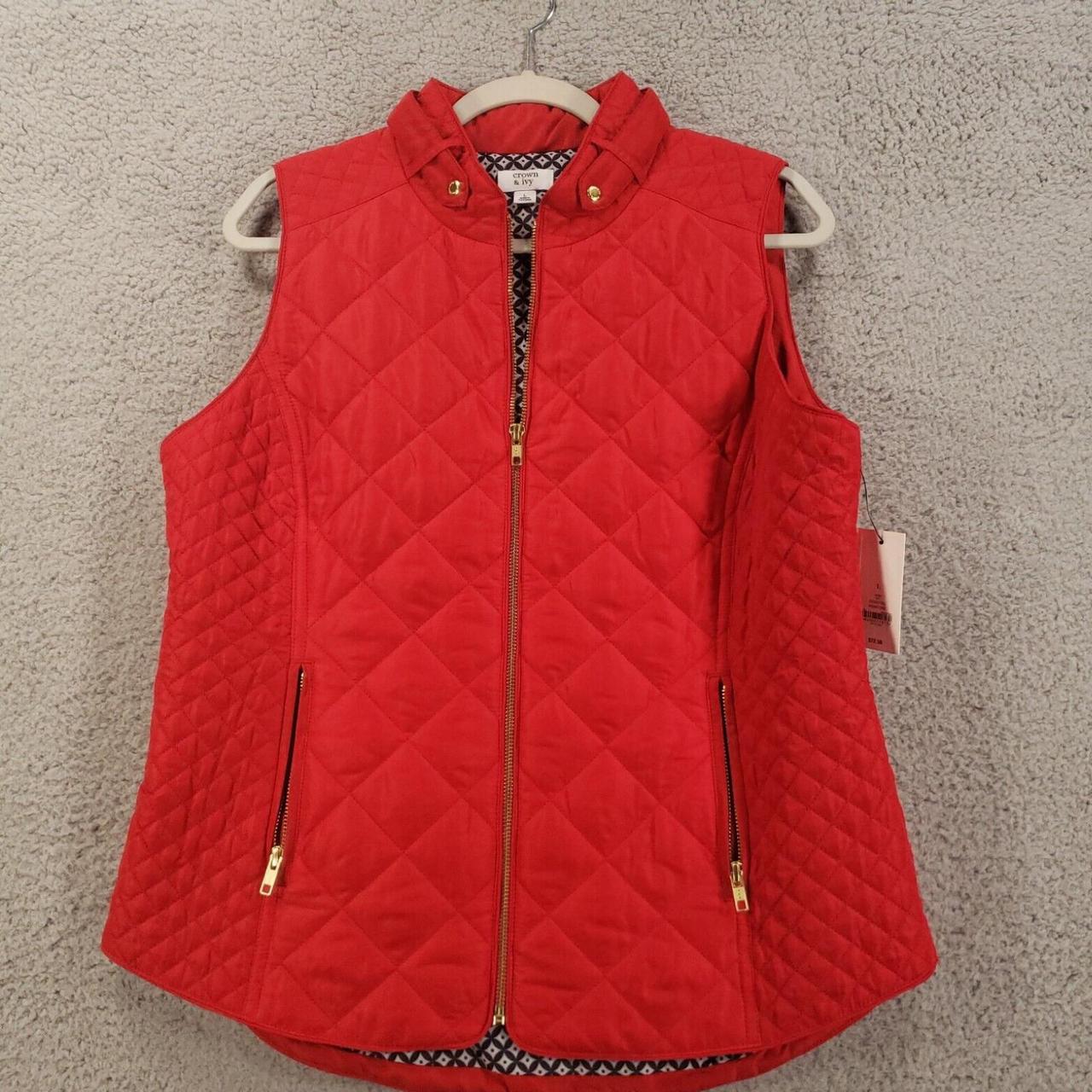 Crown and ivy deals long puffer vest