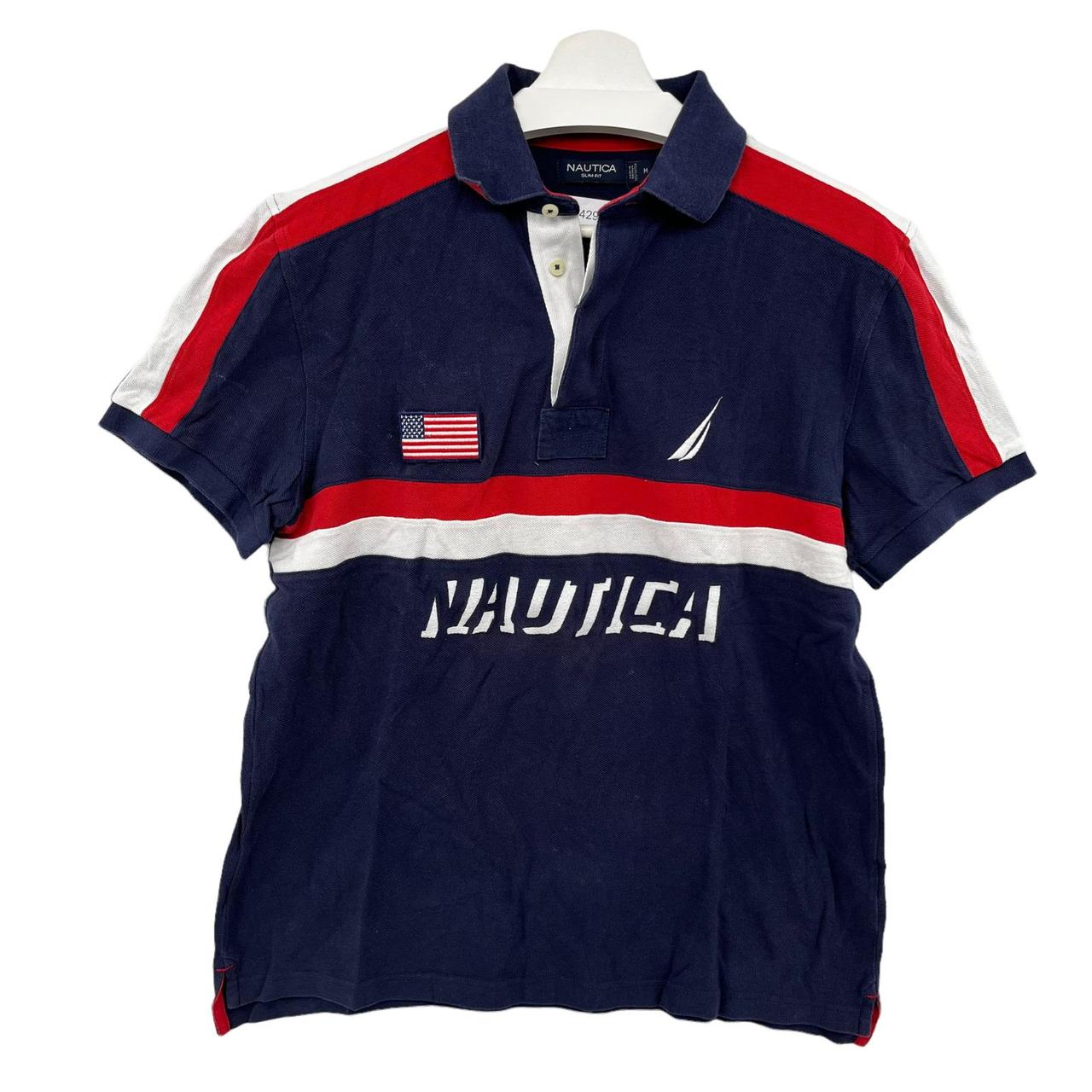 Slim Fit Under Collar Flag Polo