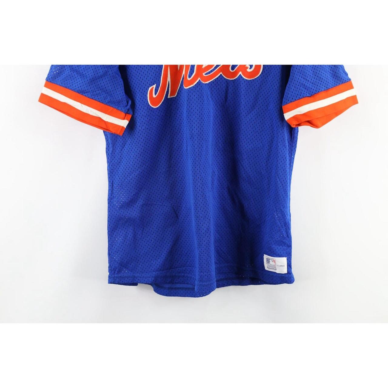 Sand Knit Vintage MLB New York Mets Jersey in White Size L