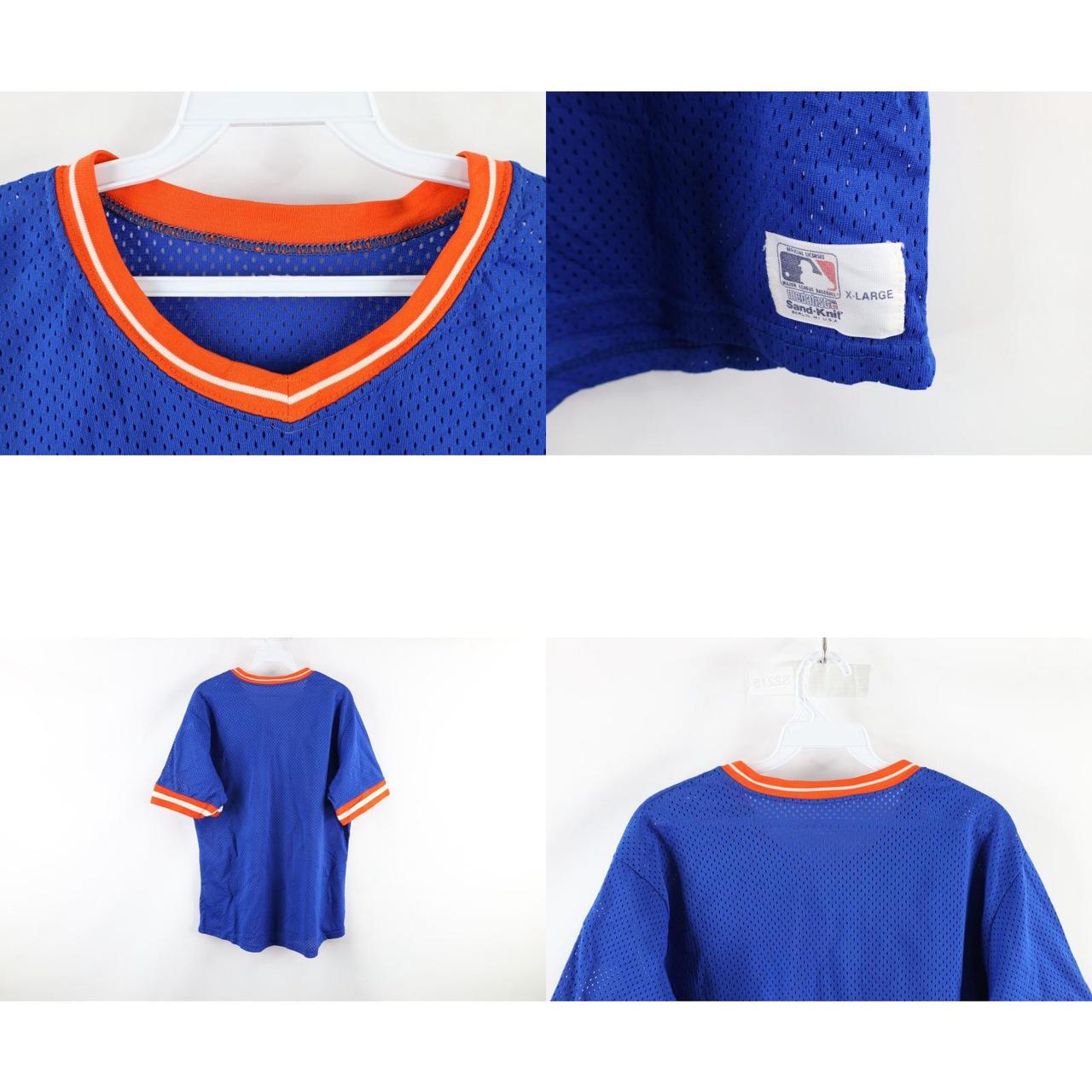 Sand Knit Vintage MLB New York Mets Jersey in White Size L